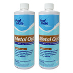 Pool Mate 1-Quart 2-Pack Concentrated Metal Out Stain and Mineral Inhibitor, Pool Metal Remover, Stain Remover, Made in USA