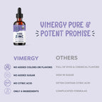 VIMERGY Kids USDA Organic Liquid Zinc Sulfate – for Children & Adolescence 1-18 Years Old, Fast-Absorbing Immune Support* – Promotes Healthy Bones, Hair & Skin, Vegan, Non-GMO – 55 mL