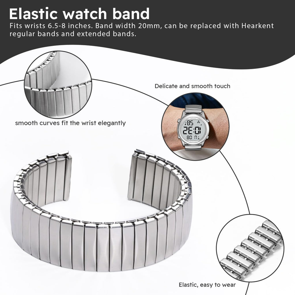 Hearkent Atomic Digital Talking Watch for Elderly Receives US Signals Automatic Time and Date Correction Big Numbers Easy to See Loud and Clear Male English Speaking