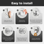 WingWider Shower Hooks for Inside Shower,Suction Cup Hooks for Glass Window,Removable Towel Hooks for Bathrooms,4 Packs(Silver)