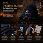 OTONANOSAUNABU Brown Sauna Hat – Japanese Design, 100% Wool Felt,Double-Layer Reversible Sauna Cap for Men & Women,Heat Protection Finnish Banya Hat