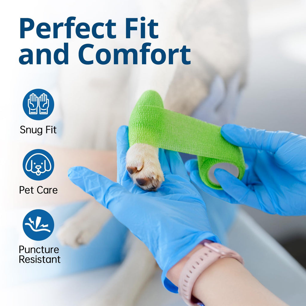 SwiftGrip Disposable Nitrile Exam Gloves, Blue, Nitrile Gloves Disposable Latex Free, Medical Gloves, Cleaning Gloves, Food-Safe Rubber Gloves, Powder Free, Non-Sterile, 1000-ct Case (X-Small)