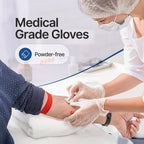 Schneider Clear Vinyl Exam Gloves, 4-mil, Large 50-ct Box, Latex-Free, Disposable Gloves, Medical Gloves, Cleaning Gloves, Food Prep Gloves, Food Safe Rubber Gloves, Powder-Free, Non-Sterile