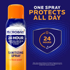 MICROBAN Disinfectant Spray, 24 Hour Sanitizing and Antibacterial Sanitizing Spray, Citrus Scent, 2 Count (15oz Each) (Packaging May Vary)