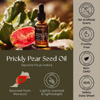 Gya Labs Prickly Pear Seed Oil - 1 Fl Oz - Carrier Oil for Hair, Skin, Face, Scalp & Body Massage