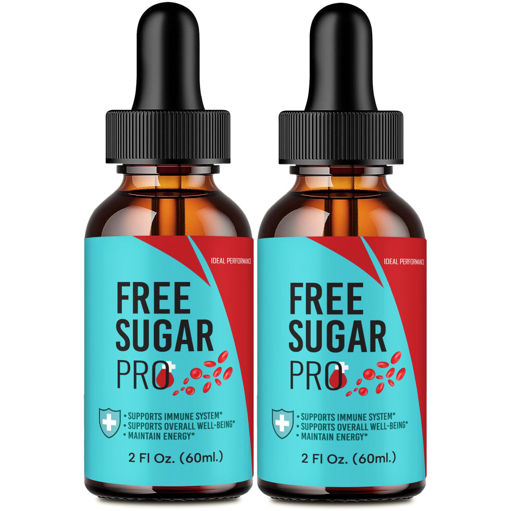 Free Sugar Pro Drops, FreeSugar Pro Blood Formula Support Supplement Liquid Drops - Maximum Strength, FreeSugarPro Health and Wellness All Natural Formula Drops, Free SugarPro Drops Reviews (2 Pack)