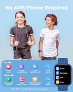 BIGGERFIVE Kids Smart Watch No Phone Needed, 1.8" Fitness Tracker Watch