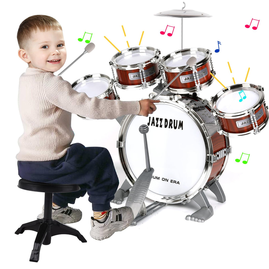 Kids Drum Set for Toddlers 3-5 - Musical Instruments Toys Birthday Gifts
