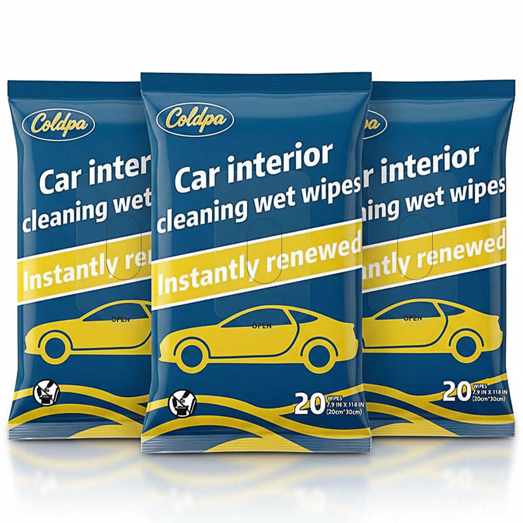 Car Cleaning Wipes, Multipurpose Vehicle Interior Surface Wipes, Soft Disposable Cleaning Cloth for Car Dashboard Seat Door Panel Glass Dust & Stain Removal