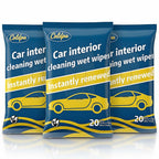 Car Cleaning Wipes, Multipurpose Vehicle Interior Surface Wipes, Soft Disposable Cleaning Cloth for Car Dashboard Seat Door Panel Glass Dust & Stain Removal