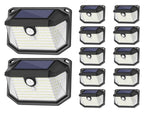 Solar Outdoor Lights, 12-Pack Super Bright 178 LEDs Motion Sensor Wall Light with 270° Wide Angle & 3 Modes, Waterproof Solar Powered Security Light for Patio Garden Garage Front Door