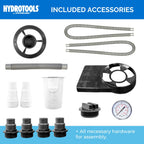 SWIMLINE HYDROTOOLS Complete Sand Filter System, 14" Tank - for Above-Ground & Inground Pools Up to 10,500 Gallons, Single Speed Pump, 0.45 THP, 2,400 GPH, 4-Way Multi-Port Valve, 60 lb Capacity