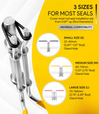 5 Pack Hydraulic Seal Installation Tool Kit, Hydraulic Cylinder Piston Repair Seal Tools, U-Cup Rod Seal Installation Tool Kits, Upgraded Seal Twistor Install Tool Set with Pick and Hook Set