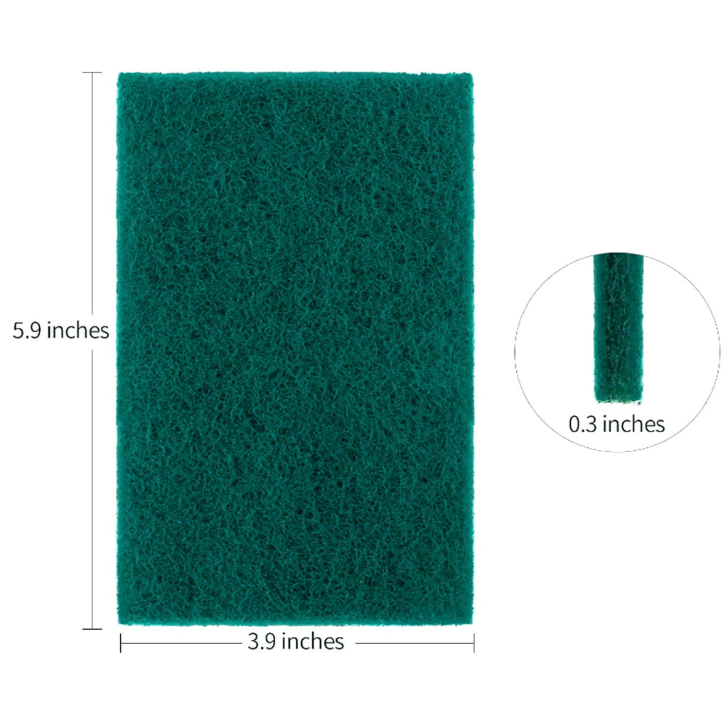 GUEICN Heavy Duty Scour Pads Sponge Dish Scrubber Non-Scratch Green Reusable Household Scrub Pads for Kitchen and Dish Cleaning Tool (20Pcs Sponge+3Pcs Clean Towel)