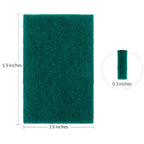 GUEICN Heavy Duty Scour Pads Sponge Dish Scrubber Non-Scratch Green Reusable Household Scrub Pads for Kitchen and Dish Cleaning Tool (20Pcs Sponge+3Pcs Clean Towel)