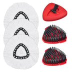 Mop Heads Replacements for Ocedar, Mop Replace Head for O Cedar EasyWring 1-Tank Spin Mop, 6 Mop Heads Include 3 Microfiber Mop Refills, 2 Upgrade Scrubber Mop Head, 1 Mop Base for O-Cedar Mop