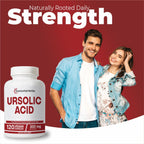 Immortal Herbs Pure Ursolic Acid Supplement 300mg, 120 Pills, Rosemary Leaf Extract Powder, Non-GMO and Gluten-Free Ursolic Acid Capsules for Women and Men