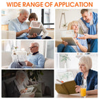 Large Magnifying Glass with Light, Full Page Magnifier 48LED Cold & Warm Light with 3 Modes, Folding Handheld Illuminated Lighted Magnifier for Seniors Low Vision Reading Inspection (Orange)