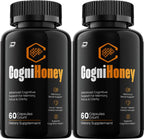 CogniHoney Capsules – Cogni Honey Pills Advanced Formula Natural Blend Focus Memory Support and Reviews - 2 Pack - 120 Capsules