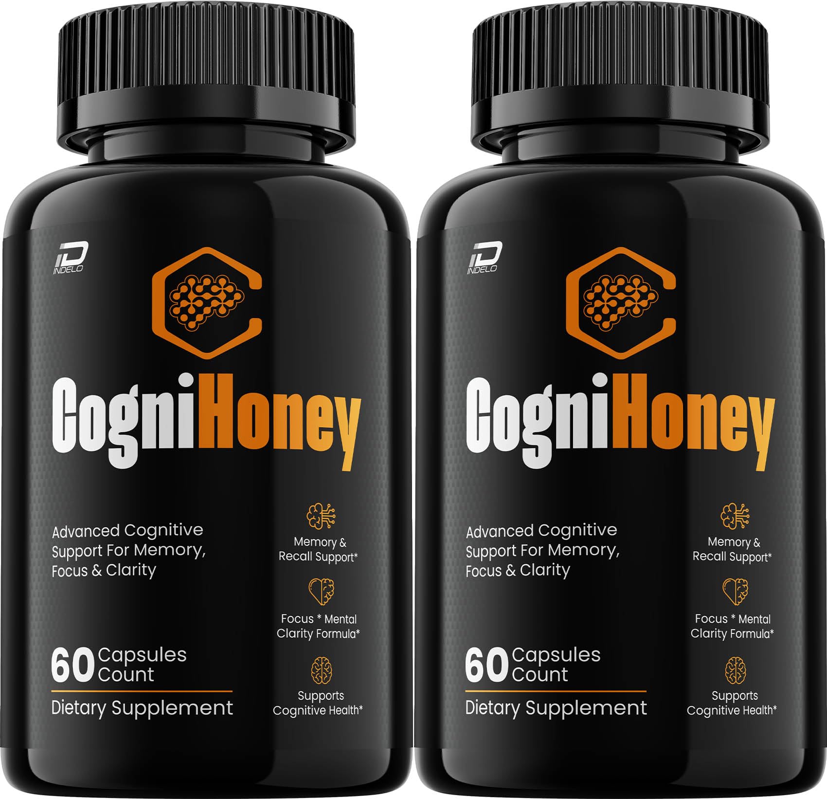 CogniHoney Capsules – Cogni Honey Pills Advanced Formula Natural Blend Focus Memory Support and Reviews - 2 Pack - 120 Capsules
