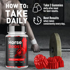 (2 Pack) Horse Boost Gummies for Men, Official Horse Boost Male Performance Support Supplement with All Natural Ingredients, Maximum Strength HorseBoost Advanced Mens Multivitamin Gummy (120 Gummies)