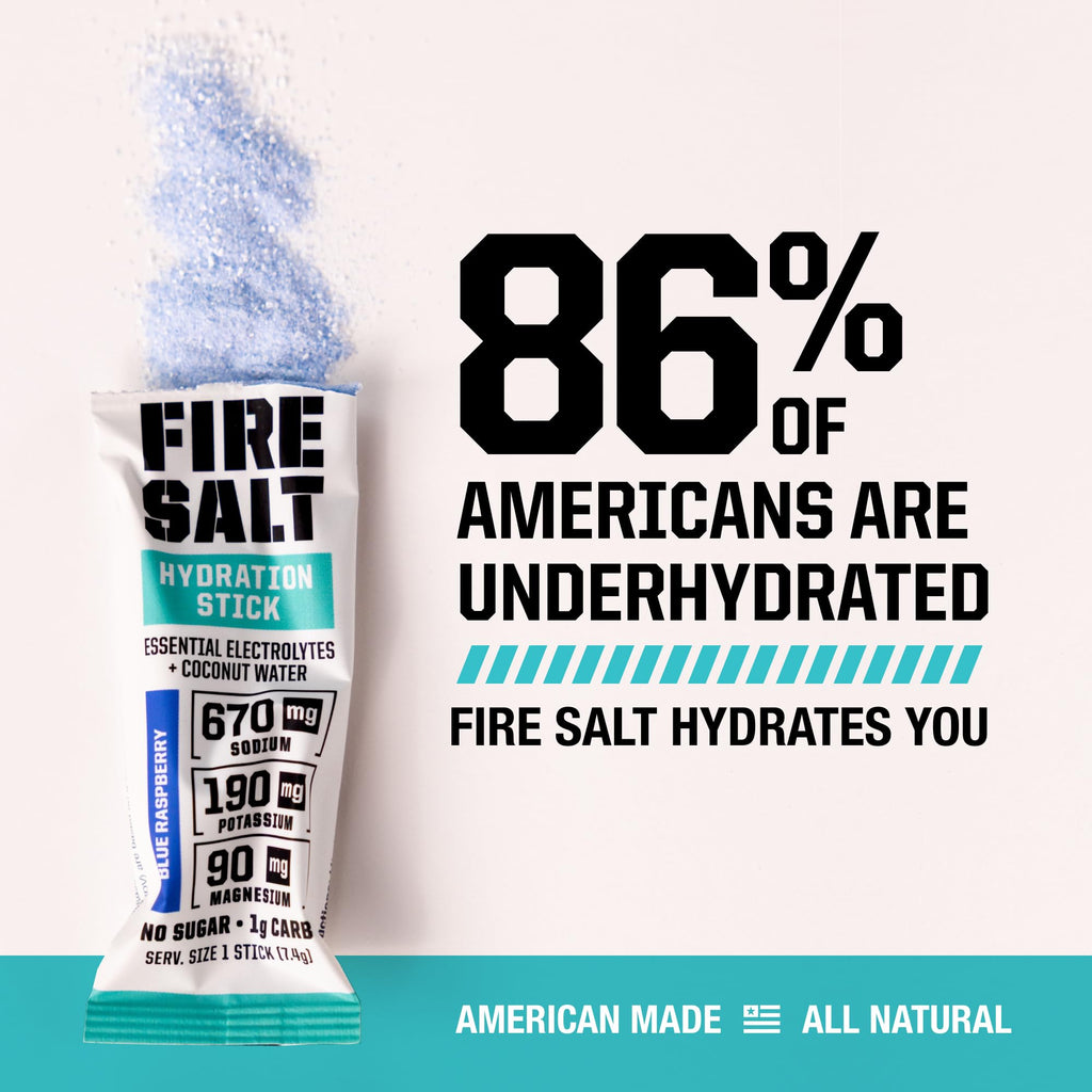 Fire Science Fire Salt Hydration Sticks, Electrolytes & Coconut Water, Hydration Drink Mix with Magnesium, Potassium & Sodium, Zero Sugar, Single Serve On the Go Packs, Variety Pack Flavors, 32 Count