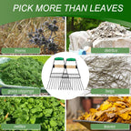 Altdorff Steel Leaf Scoops, Hand Rakes for Picking Up Leaves, Sturdy Garden Large Leaf Grabber Leaf Rake for Picking up Leaves, Collect Garbage and More
