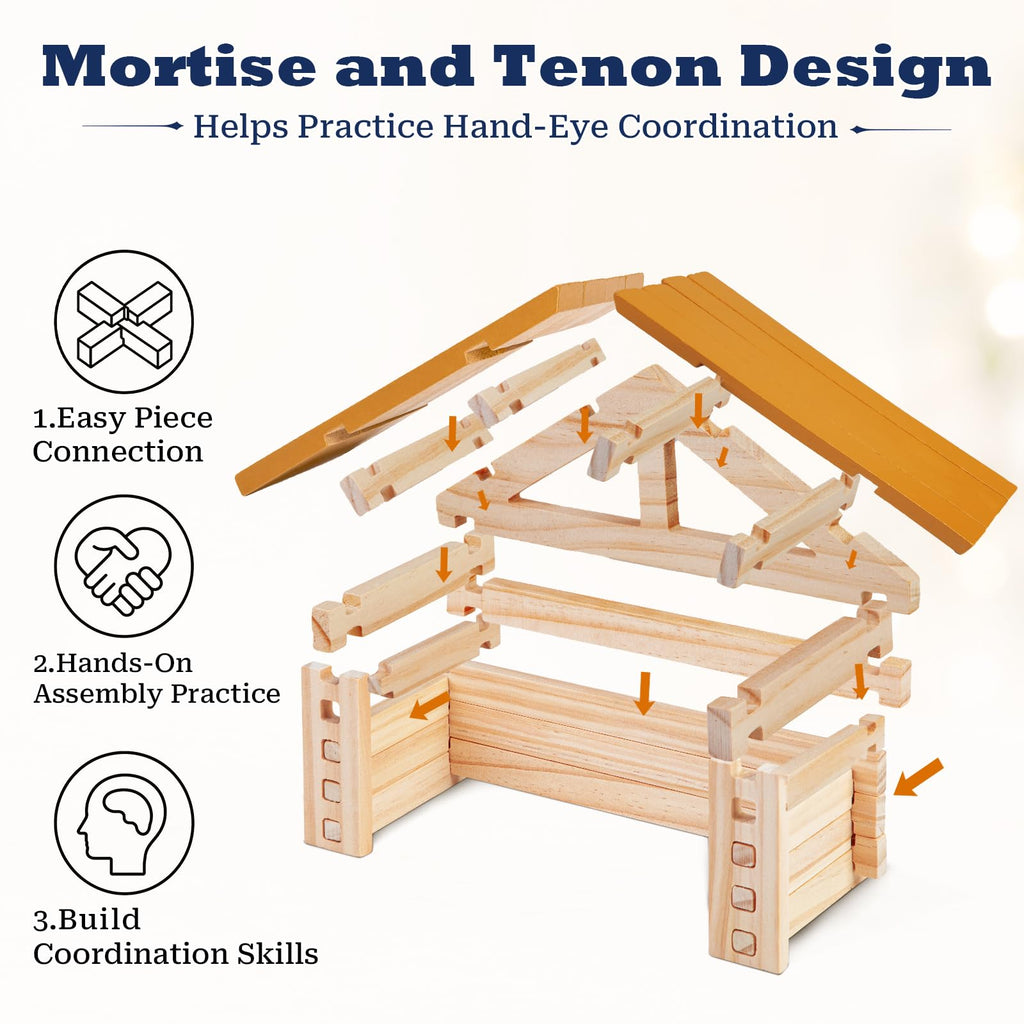 Wooden Nativity Advent Calendar 2026 for Kids, Nativity Scene Set Gifts