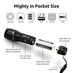 Lighting EVER LED Flashlights High Lumens, Small Flashlight, Waterproof, Adjustable Focus Flash Light for Outdoor, Emergency, Camping, AAA Batteries Included, 2 Pack