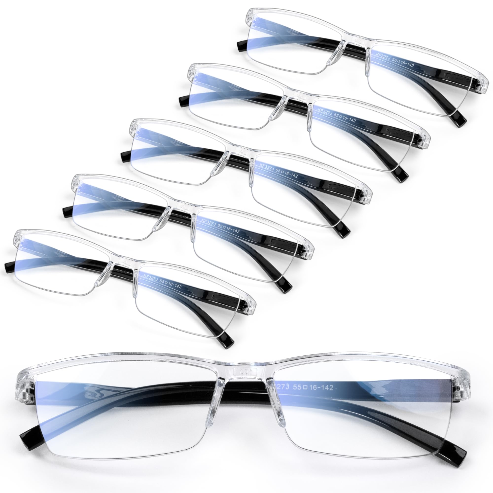 Gaoye Executive Style Reading Glasses Men - Durable Readers with Blue Light Filtering - Comfortable Fit with TR90 Frames