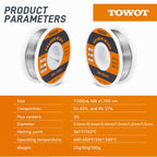 TOWOT 63-37 High Purity Tin Lead Rosin Core Solder Wire for Electrical Soldering, Content 1.8% Solder Flux (1.0mm, 100g)