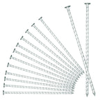 JPOIP 8" Heavy Duty Spiral Landscape Spikes - Solid Galvanized Metal Garden Stakes for Fixing Paver Edging, Weed Barriers, Artificial Turf, Tent and More (100 Pack)