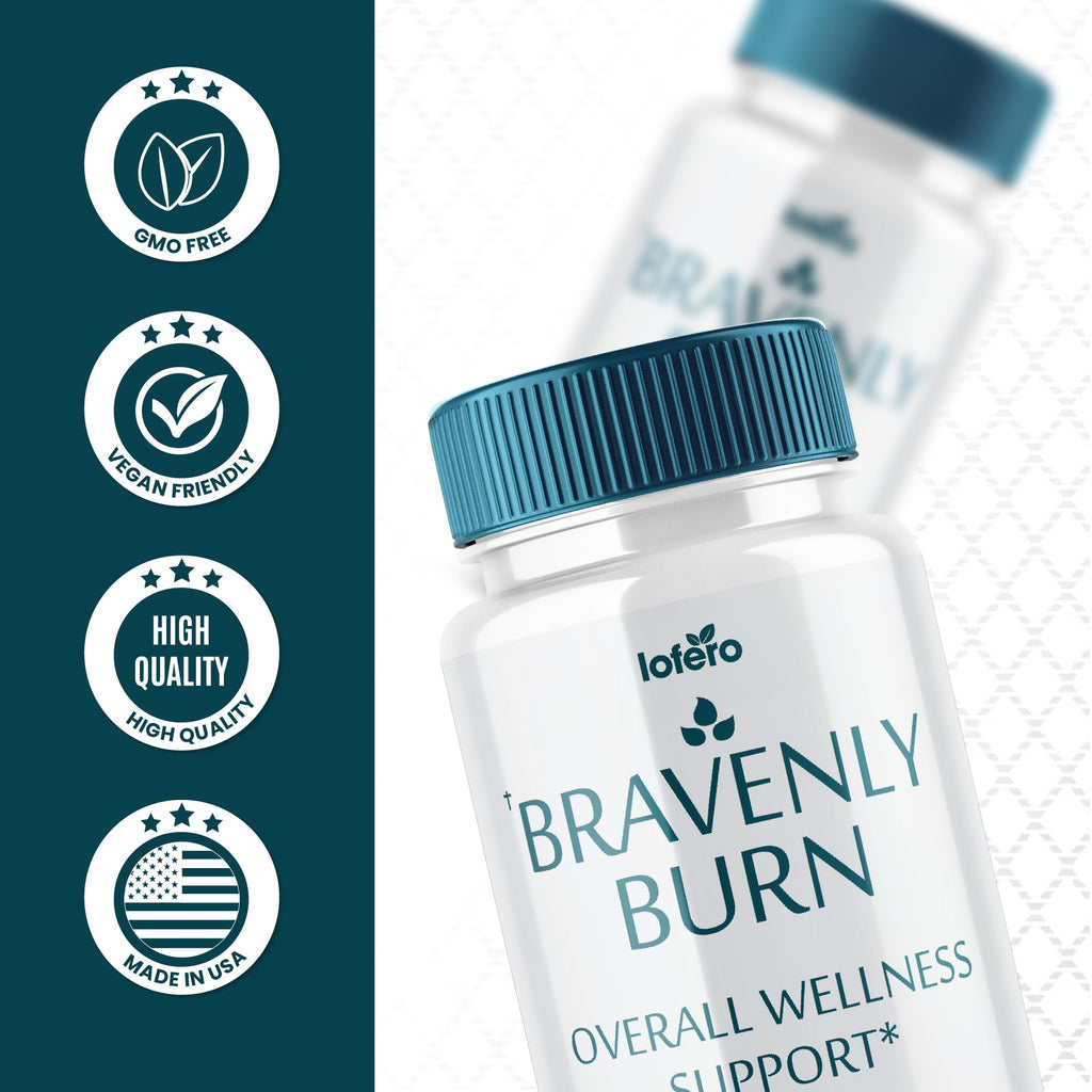 Bravenly Burn, BravenlyBurn Extreme Loss Support Digestive Gut Health Supplement, Advanced Wellness Formula Pills Capsulas, Premium Products Supports Blood Balance for Energy Pastillas (60 Capsules)