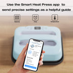 AST&T Heat Press 12"X10", Smart Heat Press Machine with Built-in Bluetooth for T-Shirts, Pillows, Tote Bags & More (Heat Press)