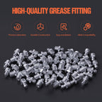 TRILINK Zerk Grease Fittings Assortment Kit – 160pcs M6, M8, M10 Metric Grease Nipples with Straight, 45 & 90-Degree Angles, Includes Wrench – Ideal for Automotive, Agricultural & Industrial Machinery