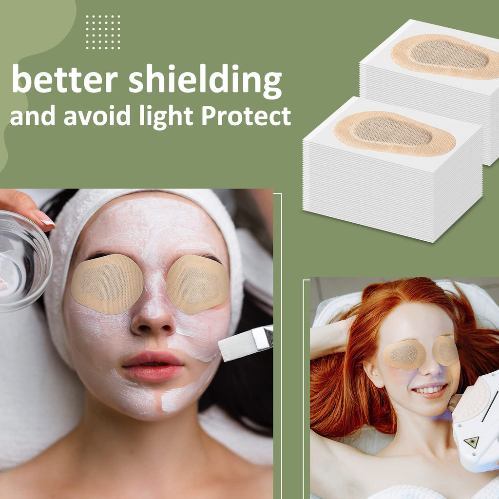 80 Pcs Adhesive Eye Patches, Disposable Eye Pads for Adults Latex Free Adhesive Bandages(3 x 2 Inch,Nude)
