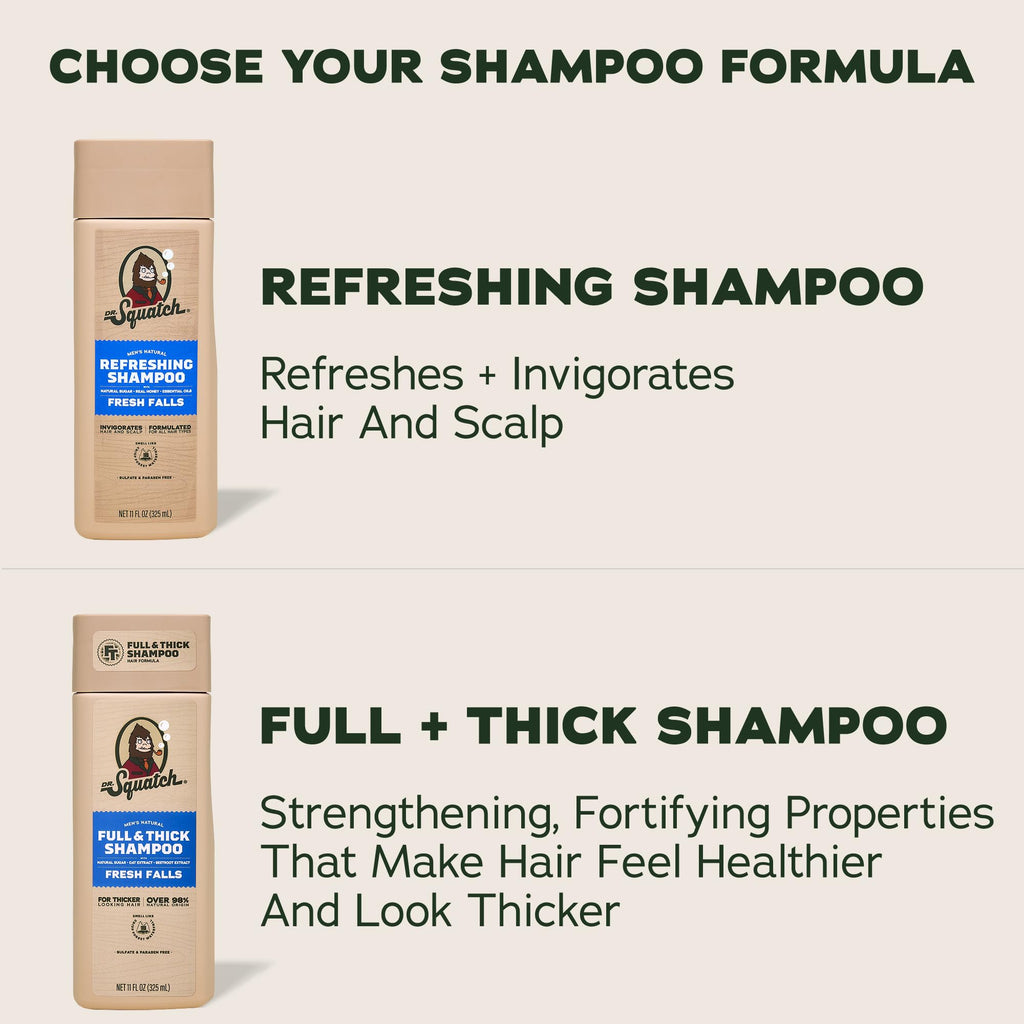 Dr. Squatch Men's Natural Shampoo and Conditioner Set (11 fl oz, 2-Pack)