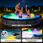 8Packs Solar Pool Lights for Above Ground & In-Ground Pools, 11 Lighting Modes, RGB Outdoor Waterproof Swimming Pools Night Light