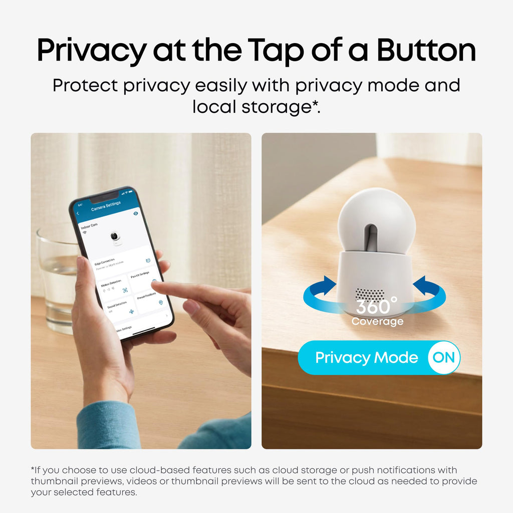 eufy Security 4K Indoor Camera E30, No Subscription, Work as Pet Camera