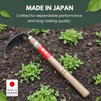 forest Originals Hounen Miyawaki Nejiri Kama Weeder – Japanese Weeding Sickle, Twisted Stainless Steel, 4.7 in (12 cm) Blade, 13 in (33 cm), Root Slicer for Garden Beds & Crabgrass, Made in Japan