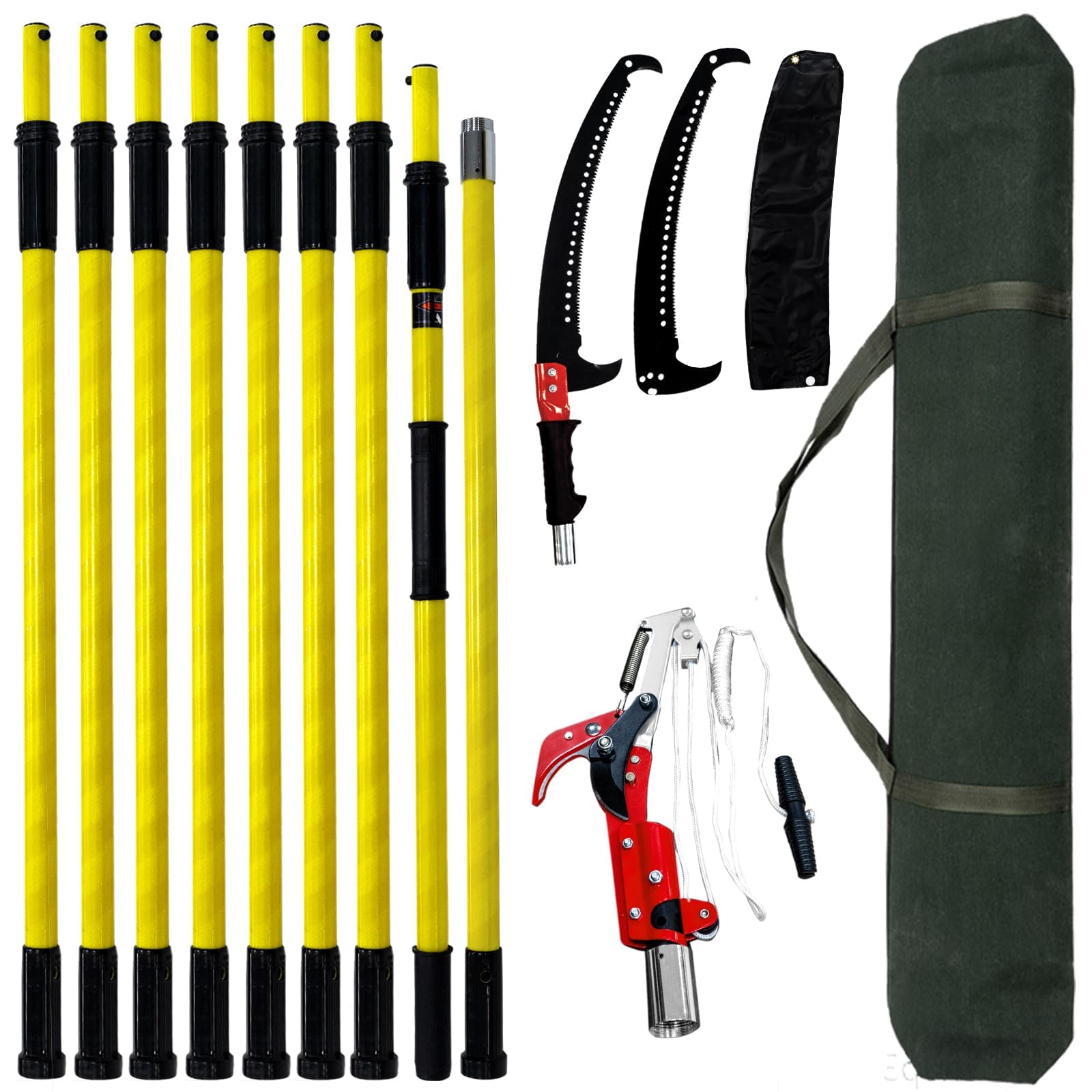 TGrasol 7.3-30FT Adjustable Manual pole saws for tree trimming