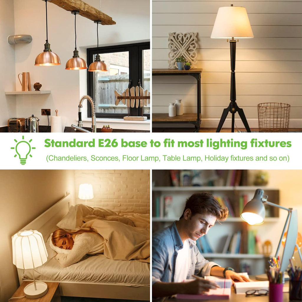 LED Light Bulbs, 100 Watt Equivalent A19 LED Bulbs, 13W 3000K Soft White 1500 Lumens Non-Dimmable Bright E26 Edison Medium Screw Bulbs for Home Bedroom Kitchen Living Room Office Lamp, 10-Pack