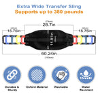 Transfer Sling, Transfer Belt for Elderly, Gait Belts for Seniors, Heavy Duty Patient Lift Belt, Mobility Standing and Lifting Aid for Disabled, Elderly, Injured- Safely Move from Bed and Wheelchair