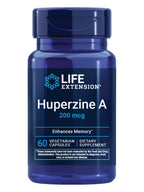 Life Extension Huperzine A, Memory Health, Cognitive Health, Chinese Club Moss Extract, Gluten-Free, Non-GMO, Vegetarian, 60 Capsules