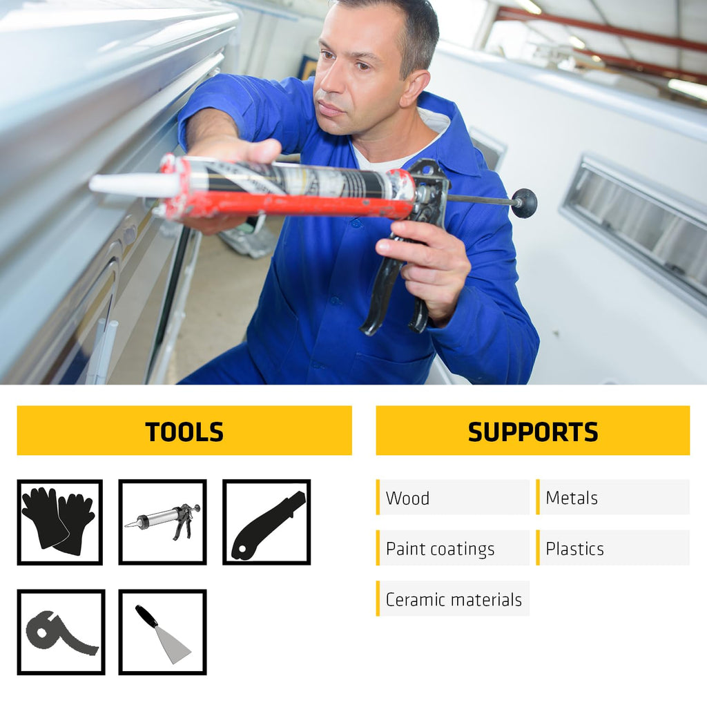 Sika Sikaflex-221 - Aluminum Gray - Multi-Purpose Polyurethane sealant/Adhesive - Creates Permanent Elastic Seal - Sandable/paintable - Non-Corrosive - 10.1 fl. Oz (Pack of 24)