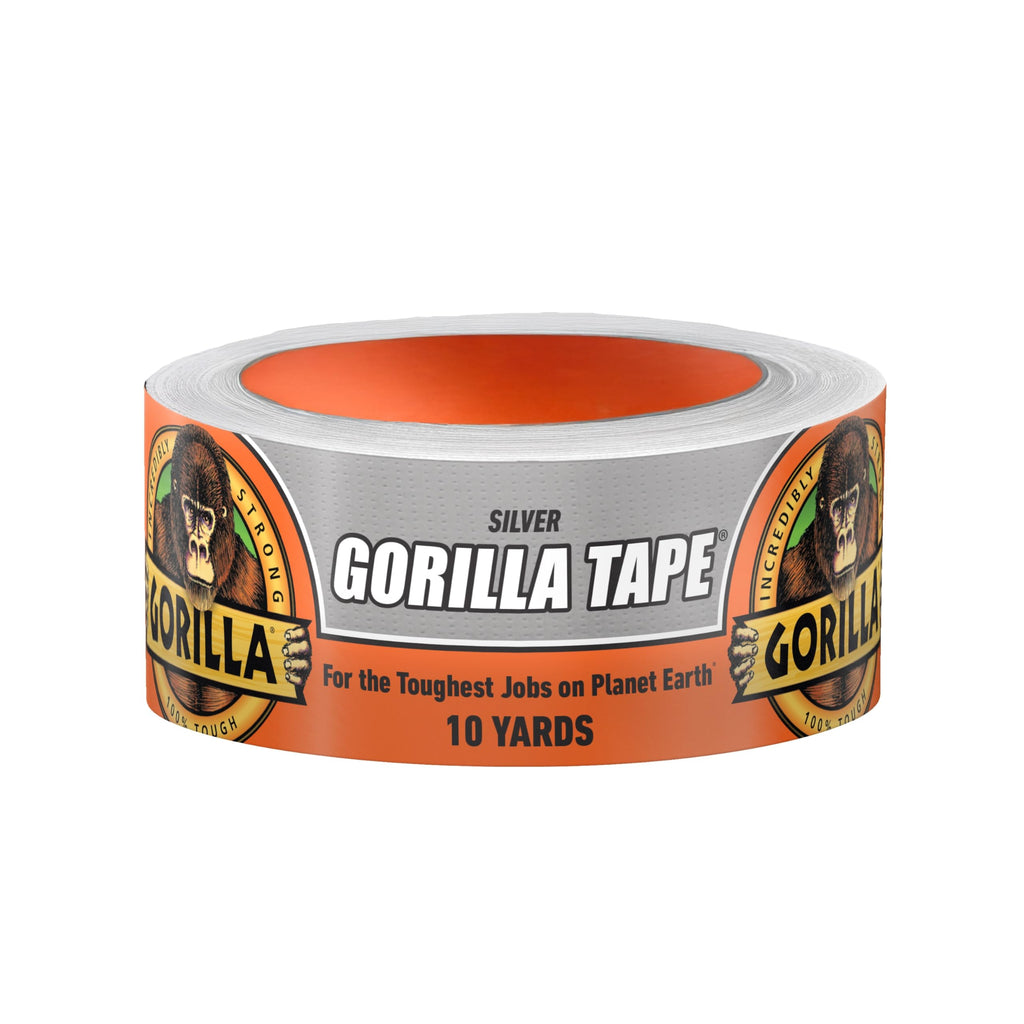 Gorilla Heavy Duty Duct Tape, Silver, 1.88 in x 10 yd, 1-Pack