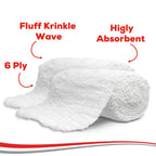 Kerlix Gauze Bandage Rolls - 4 1/2 in x 4.1 Yds, 6 Ply - 6 Single Sterile Pocuhes- Extra Absorbency - Latex Free, Hospital Grade Cotton Fluff Bandage Wrap Krinkle Style - for Wound Care & First Aid