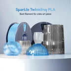 SUNLU Shiny Sparkle PLA Filament 1.75mm, Twinkling Blue