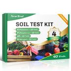 NewTest Soil Test Kit 4 Parameters: 40 Tests Professional Soil Testing Kits