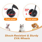 Wedyvko Travel Portable Dog Stroller, Pet Stroller for Small Puppy Dogs & Cats, Up to 33 lbs, Dark Grey